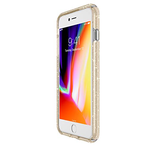 Speck Presidio Glitter iPhone 8/7/6 Plus Case – Gold Glitter/Clear