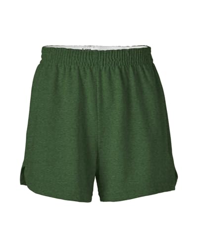 Soffe Girls' Authentic Cheer Shorts, Dark Green Heather (Large)