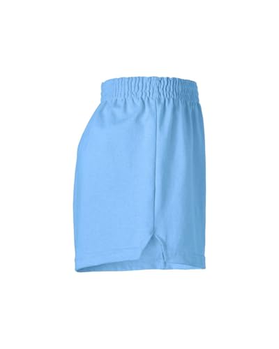 Soffe Girls' Authentic Cheer Shorts, Light Blue (X-Small)