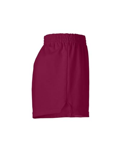 Soffe Girls' Authentic Cheer Shorts, Maroon (Large)