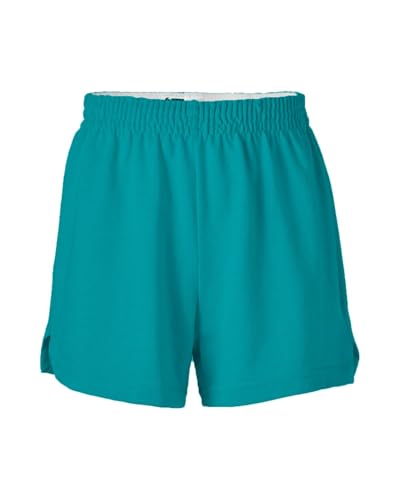 Soffe Girls' Authentic Cheer Shorts, Rich Turquoise (X-Large)