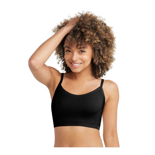 Champion Women’s Seamless Racerback C-Logo Bralette (Black, Large)