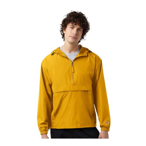 Champion CO200 Packable Quarter-Zip Jacket (Gold, Medium)