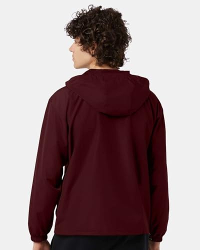 Champion CO200 Packable Quarter-Zip Jacket (Maroon, Large)