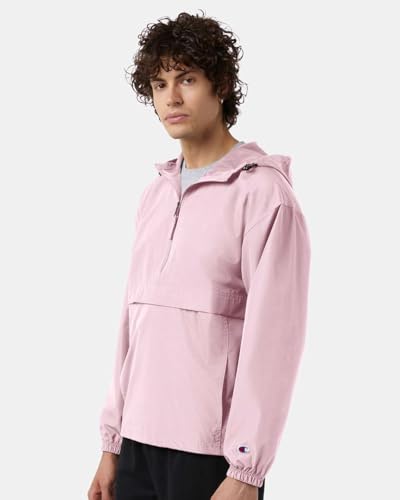 Champion CO200 Packable Quarter-Zip Jacket (Pink Candy, X-Large)