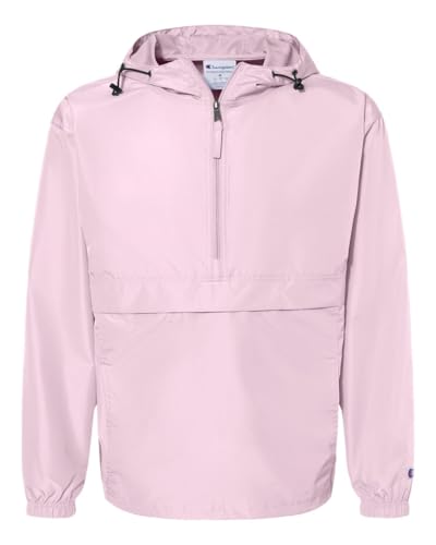 Champion CO200 Packable Quarter-Zip Jacket (Pink Candy, X-Large)