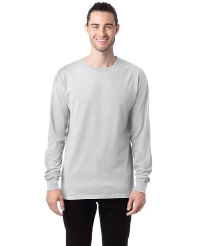 Hanes ComfortWash Long Sleeve Tee (White, 3XL) – Garment-Dyed