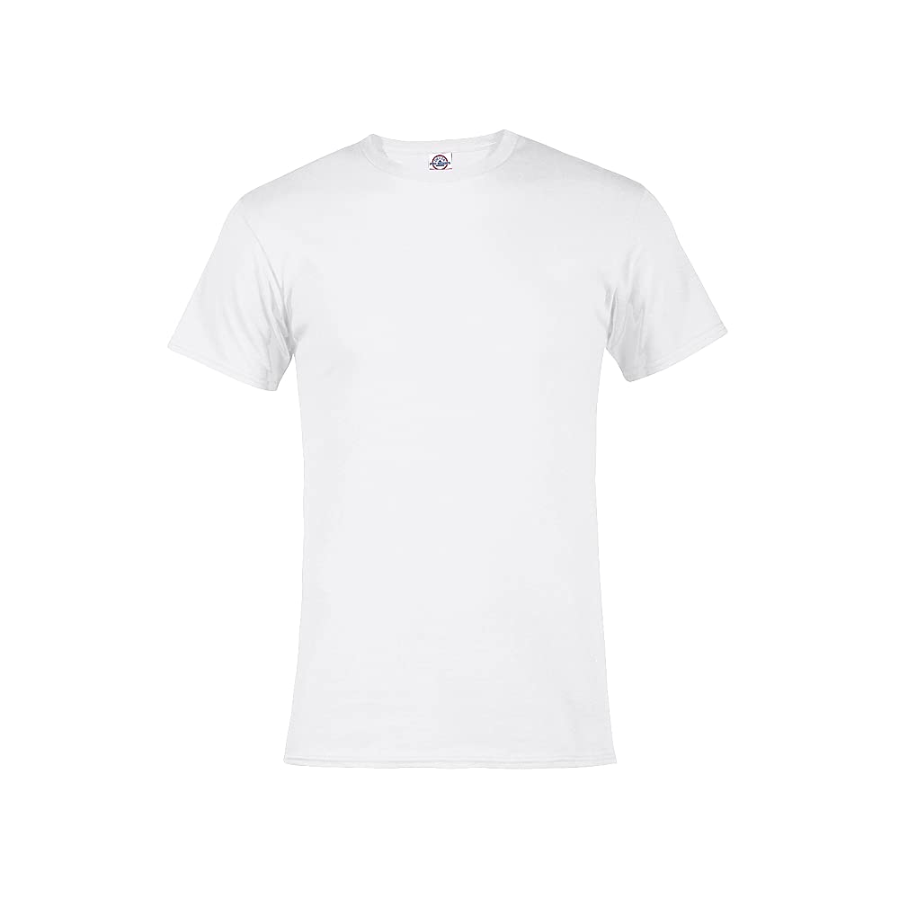 Soffe Men’s 5.2 oz Short Sleeve Tee, White (Large) – 100% Cotton