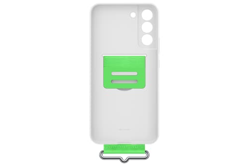 Samsung Galaxy S22+ Silicone Cover with Strap (White) – US Version