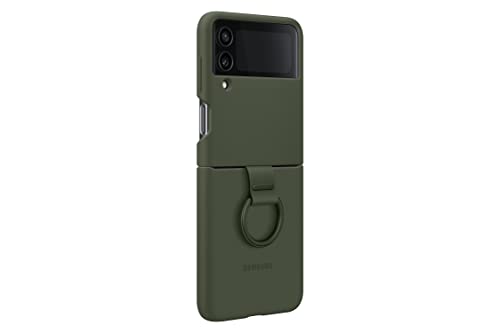 Samsung Galaxy Z Flip4 Silicone Cover with Ring (Green)  US Version