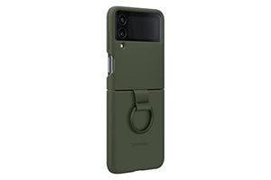 Samsung Galaxy Z Flip4 Silicone Cover with Ring (Green)  US Version