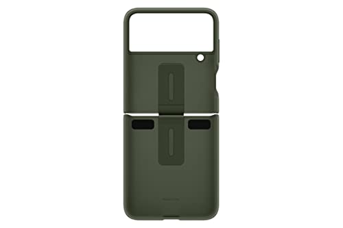 Samsung Galaxy Z Flip4 Silicone Cover with Ring (Green) – US Version