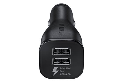 Samsung Dual Port Adaptive Fast Car Charger + USB-C Cable (Black)