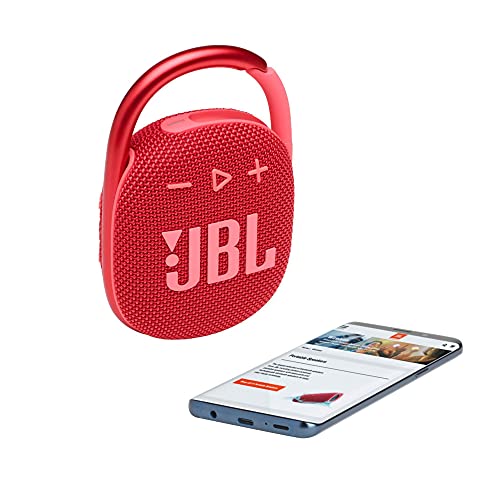 JBL Clip 4 Portable Mini Bluetooth Speaker (Red, Renewed)