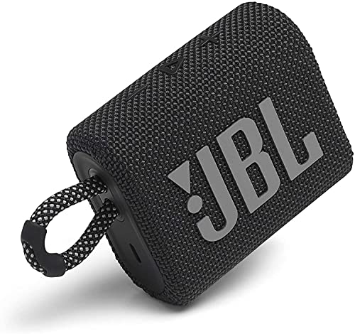 JBL Go 3 Waterproof Wireless Speaker (Black, Renewed)