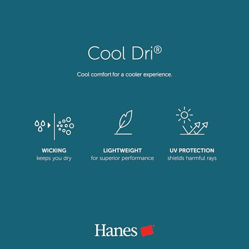 Hanes Women’s Sport Cool Dri Performance Long-Sleeve T-Shirt (Light Blue, Large)