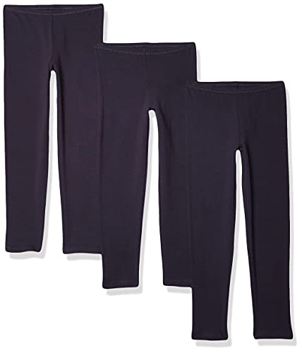 Hanes Little Girls’ Leggings (Navy, X-Small, 3-Pack)