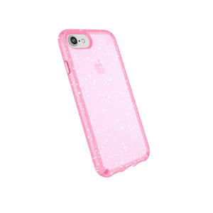 Speck Presidio Clear + Glitter iPhone SE/8/7/6 Case (Gold Glitter/Bella Pink)