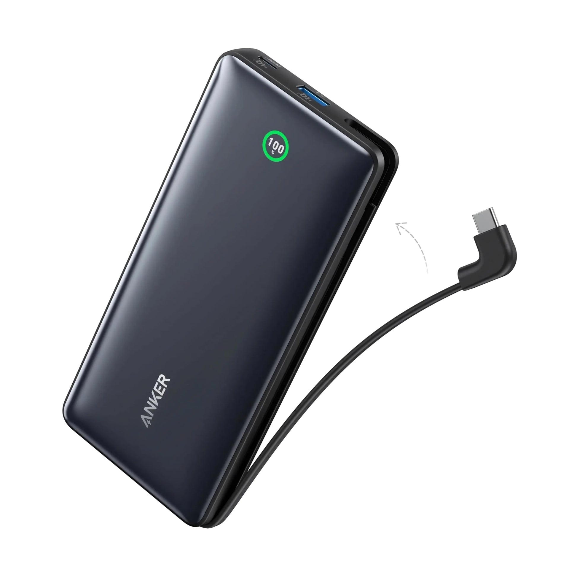 Anker Nano Power Bank 20K - 30W Fast Charging, Built-in USB-C Cable, Ultra-Compact