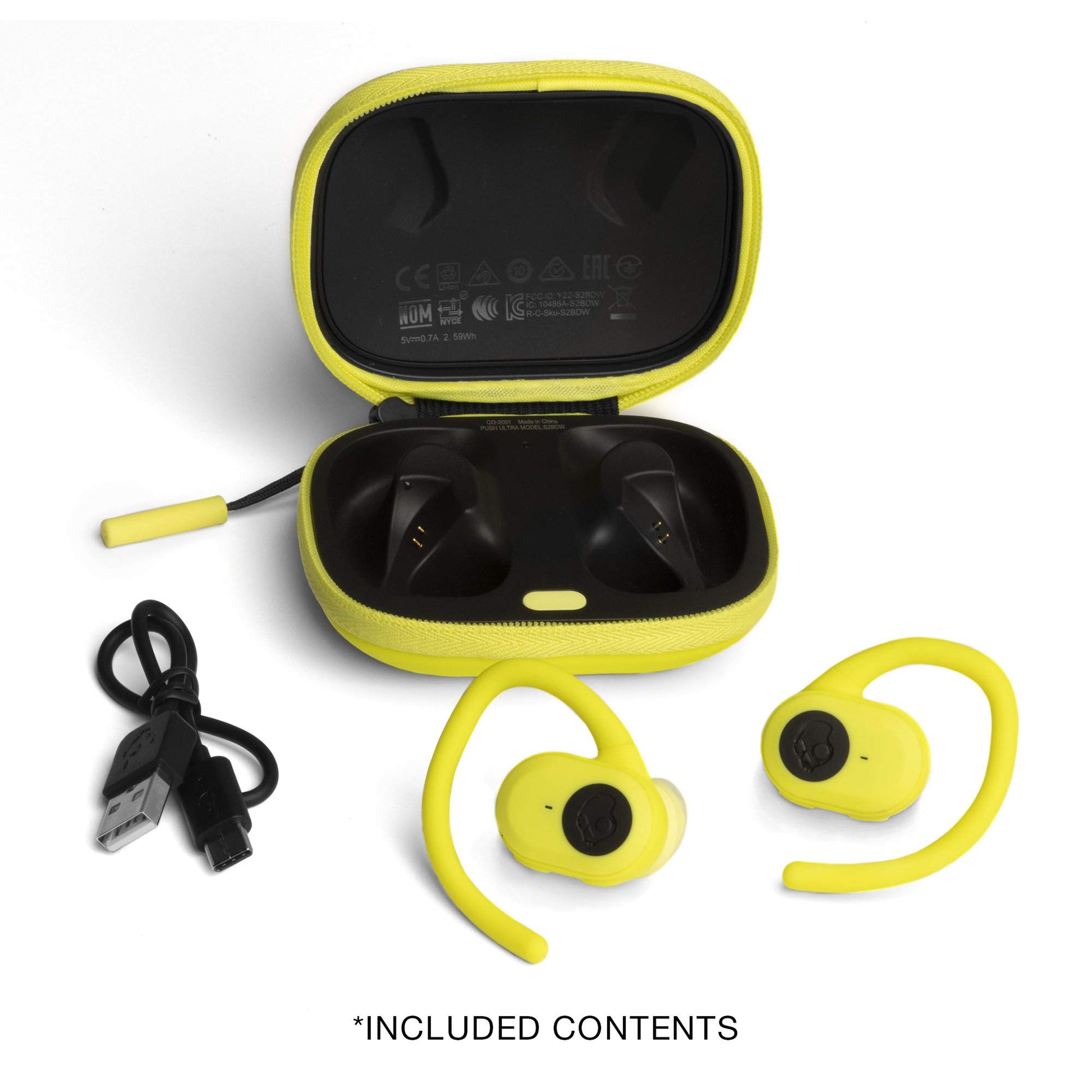 Skullcandy Push Ultra True Wireless Earbuds (Electric Yellow)