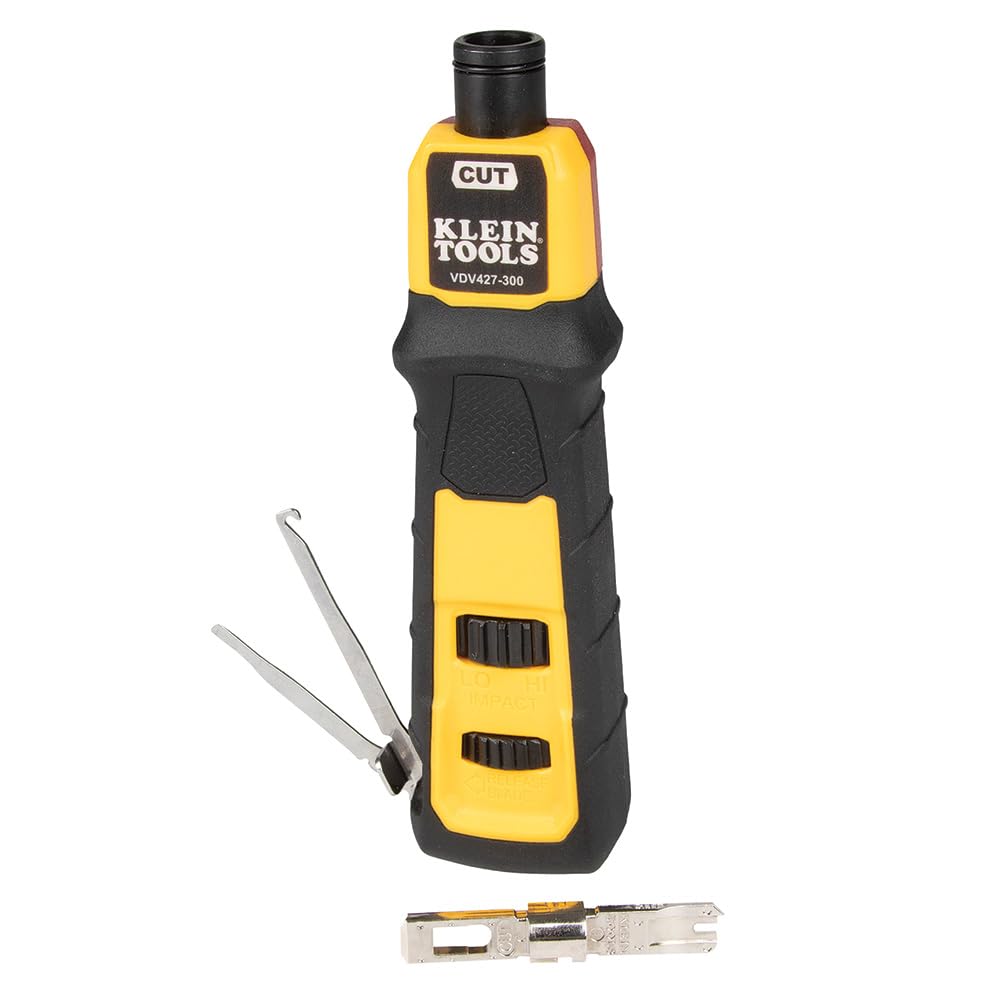 Klein Tools VDV427-300 Impact Punchdown Tool with 66/110 Blade, Reliable CAT Cable