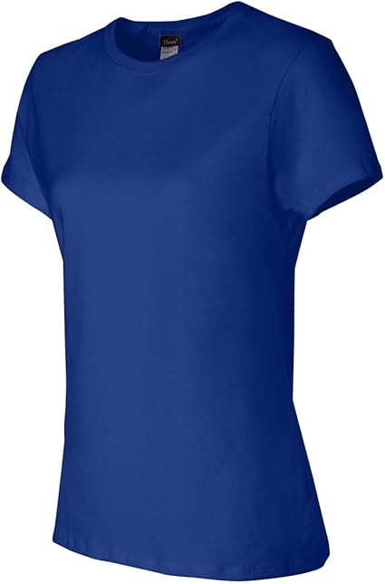 Hanes Women’s Perfect-T (SL04) – 100% Ring-Spun Cotton, 4.5 oz, Pre-Shrunk – Deep Royal, 4XL
