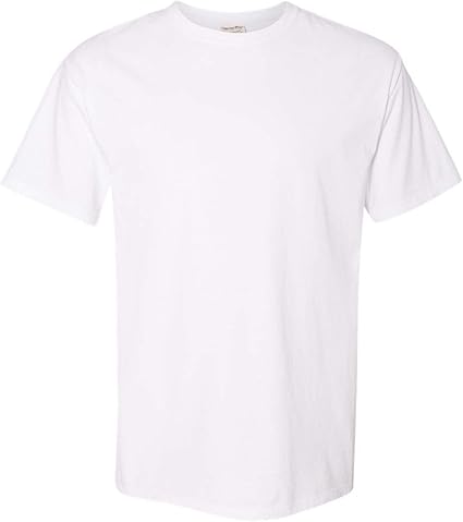 Hanes ComfortWash Youth Garment-Dyed T-Shirt – Ultra-Soft Ring-Spun Cotton, Preshrunk, Tag-Free, Ribbed Collar – White