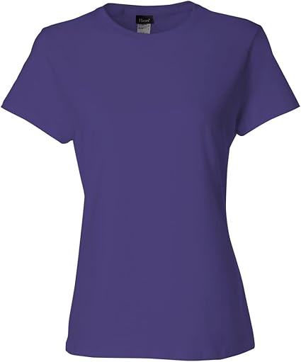 Hanes Women’s Perfect-T (SL04) – 100% Ring-Spun Cotton, 4.5 oz, Pre-Shrunk – Purple, 4XL