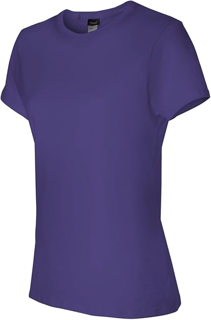 Hanes Women’s Perfect-T (SL04) – 100% Ring-Spun Cotton, 4.5 oz, Pre-Shrunk – Purple, 4XL