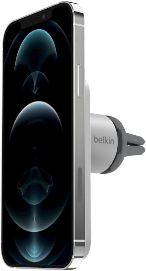 Belkin MagSafe Vent Mount Pro – Car Vent Mount for iPhone (Silver)