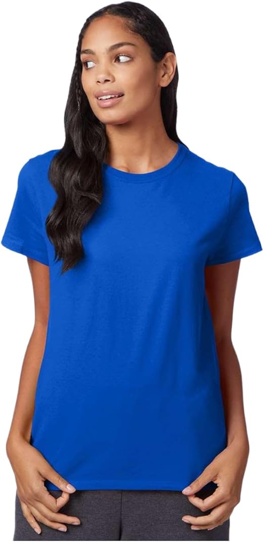 Hanes Women’s Perfect-T (SL04) – 100% Ring-Spun Cotton, 4.5 oz, Pre-Shrunk – Deep Royal, 4XL