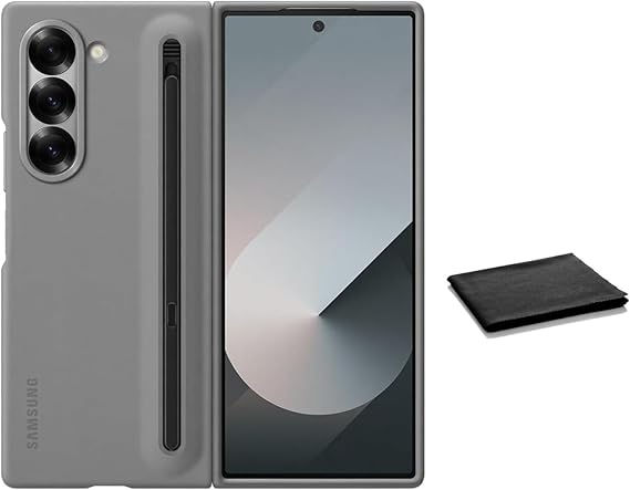 Samsung Galaxy Z Fold6 S Pen Case – Ultra-Slim PC Protective Shell with Integrated S Pen Slot – Gray