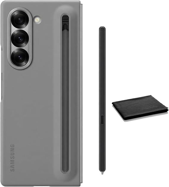 Samsung Galaxy Z Fold6 S Pen Case – Ultra-Slim PC Protective Shell with Integrated S Pen Slot – Gray