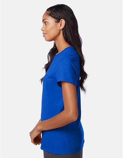 Hanes Women’s Perfect-T (SL04) – 100% Ring-Spun Cotton, 4.5 oz, Pre-Shrunk – Deep Royal, 4XL