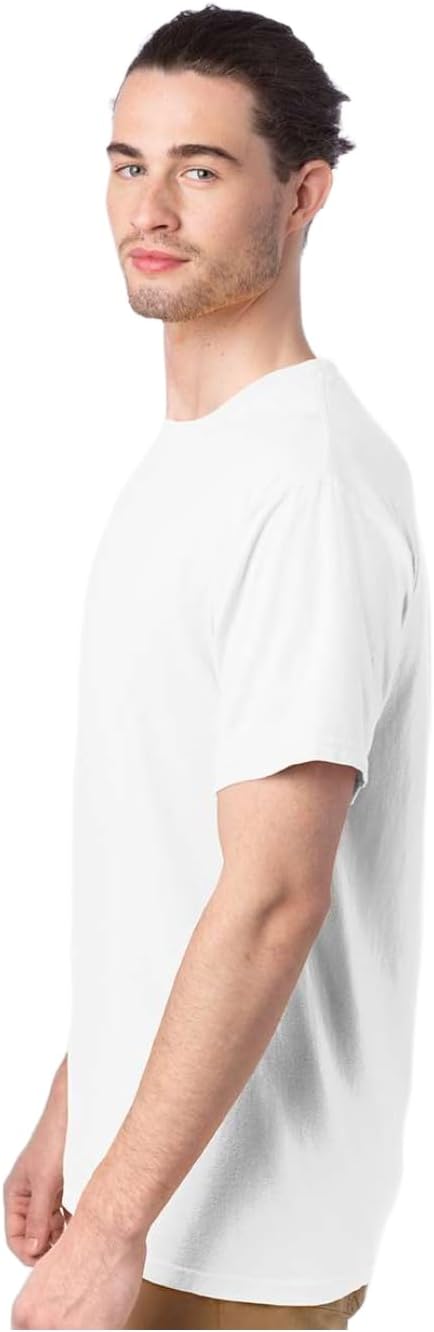 Hanes ComfortWash Youth Garment-Dyed T-Shirt – Ultra-Soft Ring-Spun Cotton, Preshrunk, Tag-Free, Ribbed Collar – White