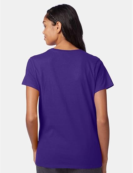 Hanes Women’s Perfect-T (SL04) – 100% Ring-Spun Cotton, 4.5 oz, Pre-Shrunk – Purple, 4XL