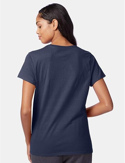 Hanes Women’s Perfect-T (SL04) – 100% Ring-Spun Cotton, 4.5 oz, Pre-Shrunk – Navy, 4XL