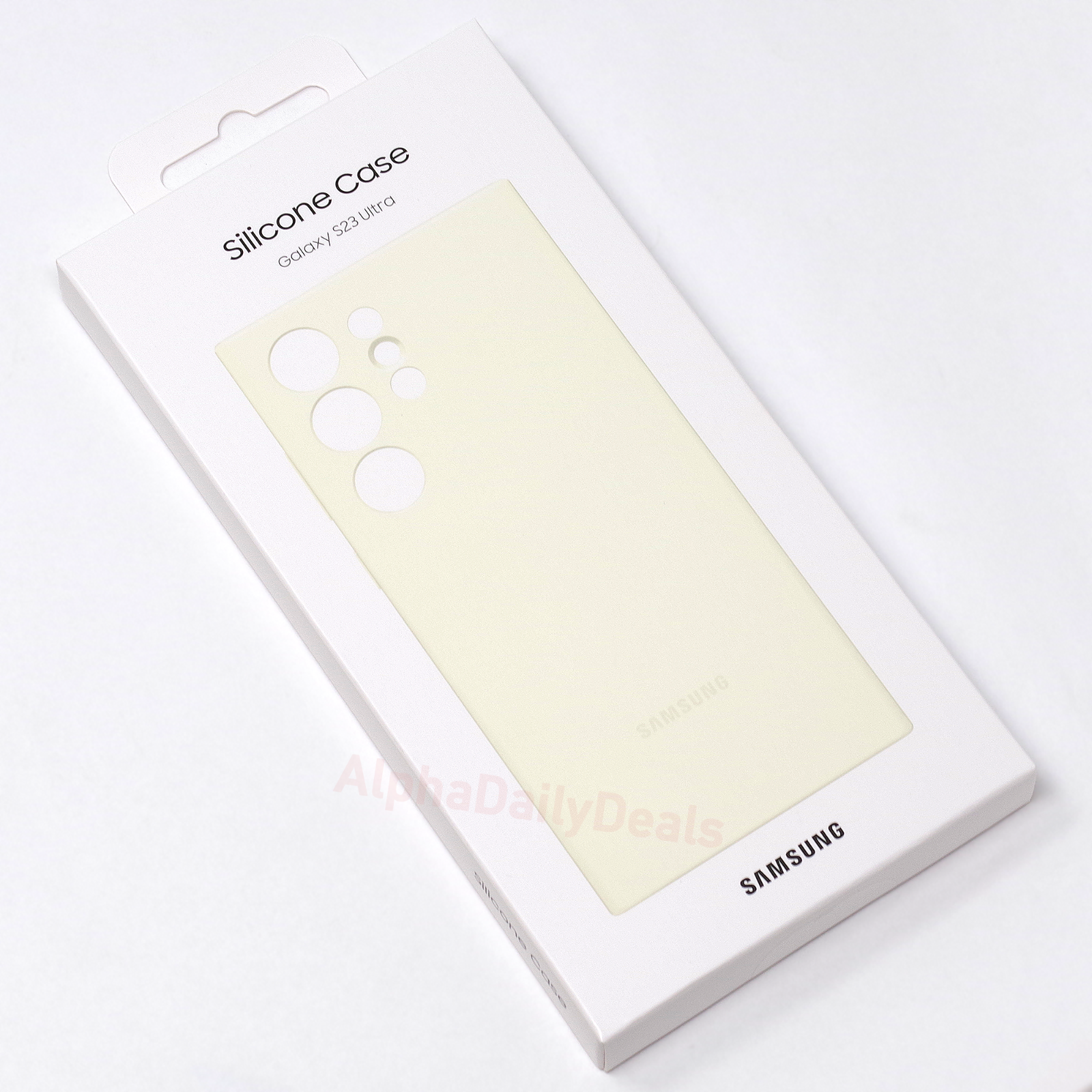 Genuine Samsung Silicone Case for Galaxy S23 Ultra - Cream White
