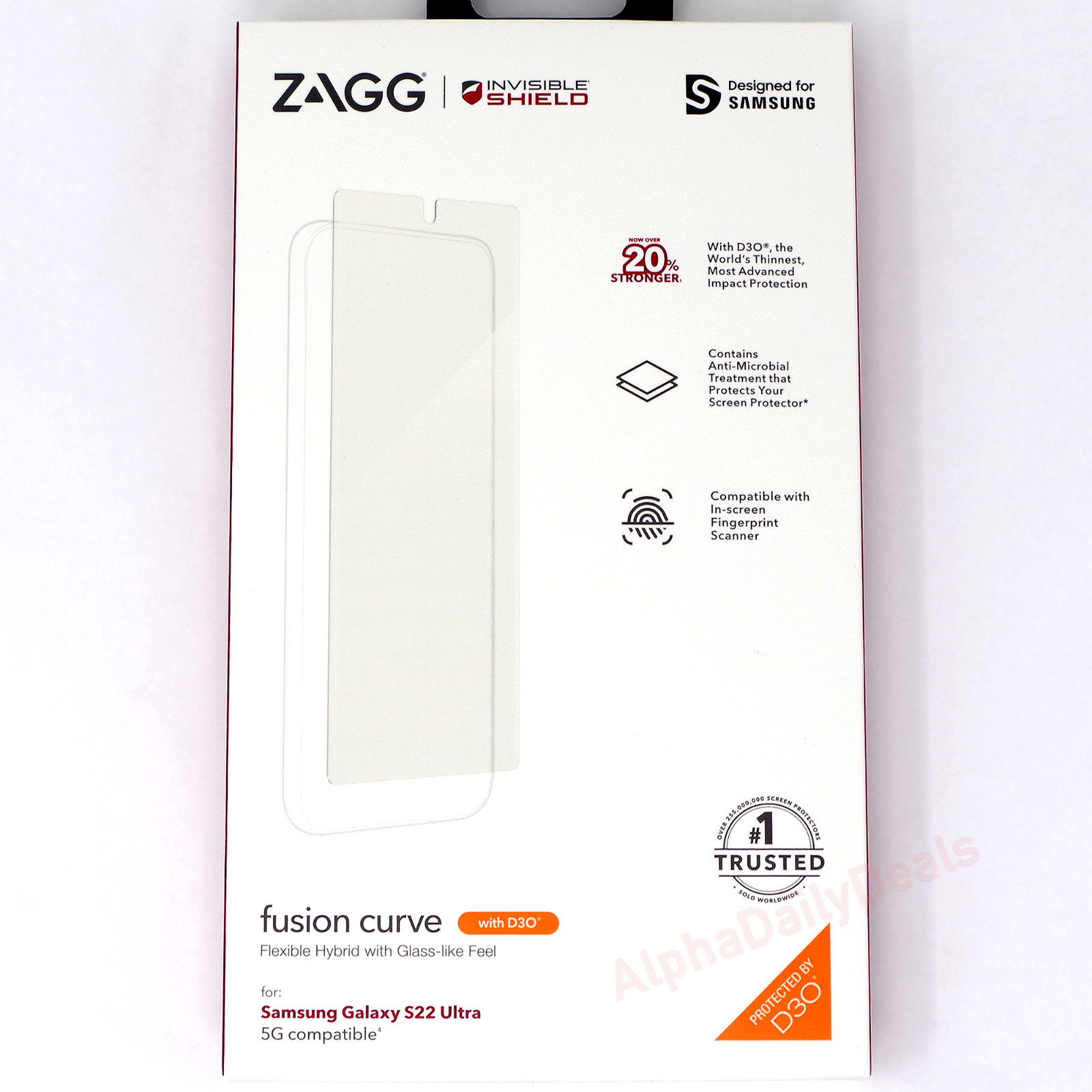 ZAGG Fusion Curve Flexible Hybrid Screen Protector for Galaxy S22 Ultra