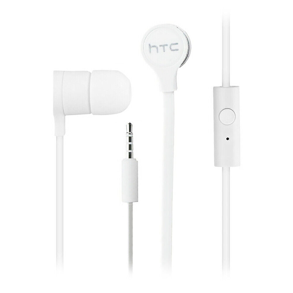 Original OEM HTC Hands Free Earbud Headset 3.5mm Tangle Free White RC-E295