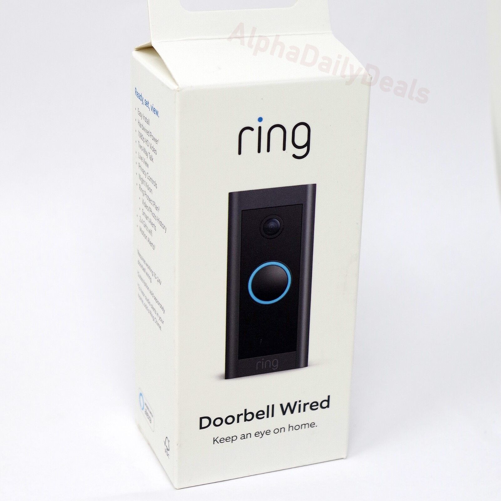 NEW Ring Smart HD Video Doorbell Security Wired WiFi Camera Night Vision Black