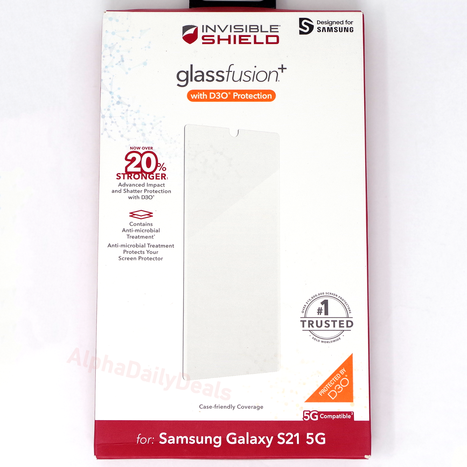 ZAGG InvisibleShield Glass Fusion+ D3O Screen Protector Samsung Galaxy S21 5G