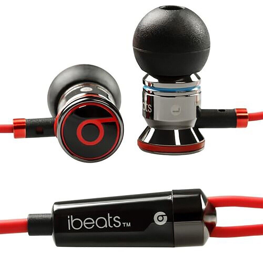 Genuine OEM Beats by Dr. Dre Monster iBeats Wired In-Ear Earbuds with Mic Black