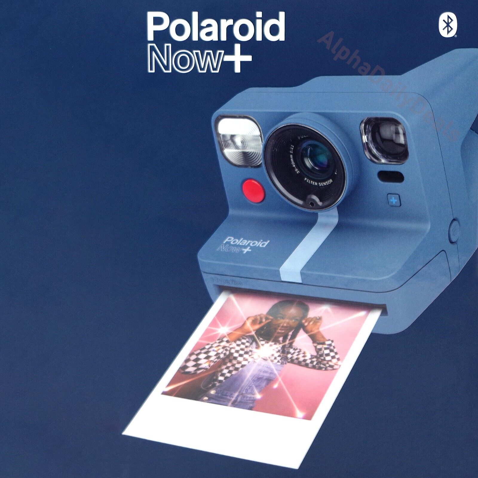 Polaroid Now+ i-Type Instant Print Film Camera Lens Filter Kit Blue Gray
