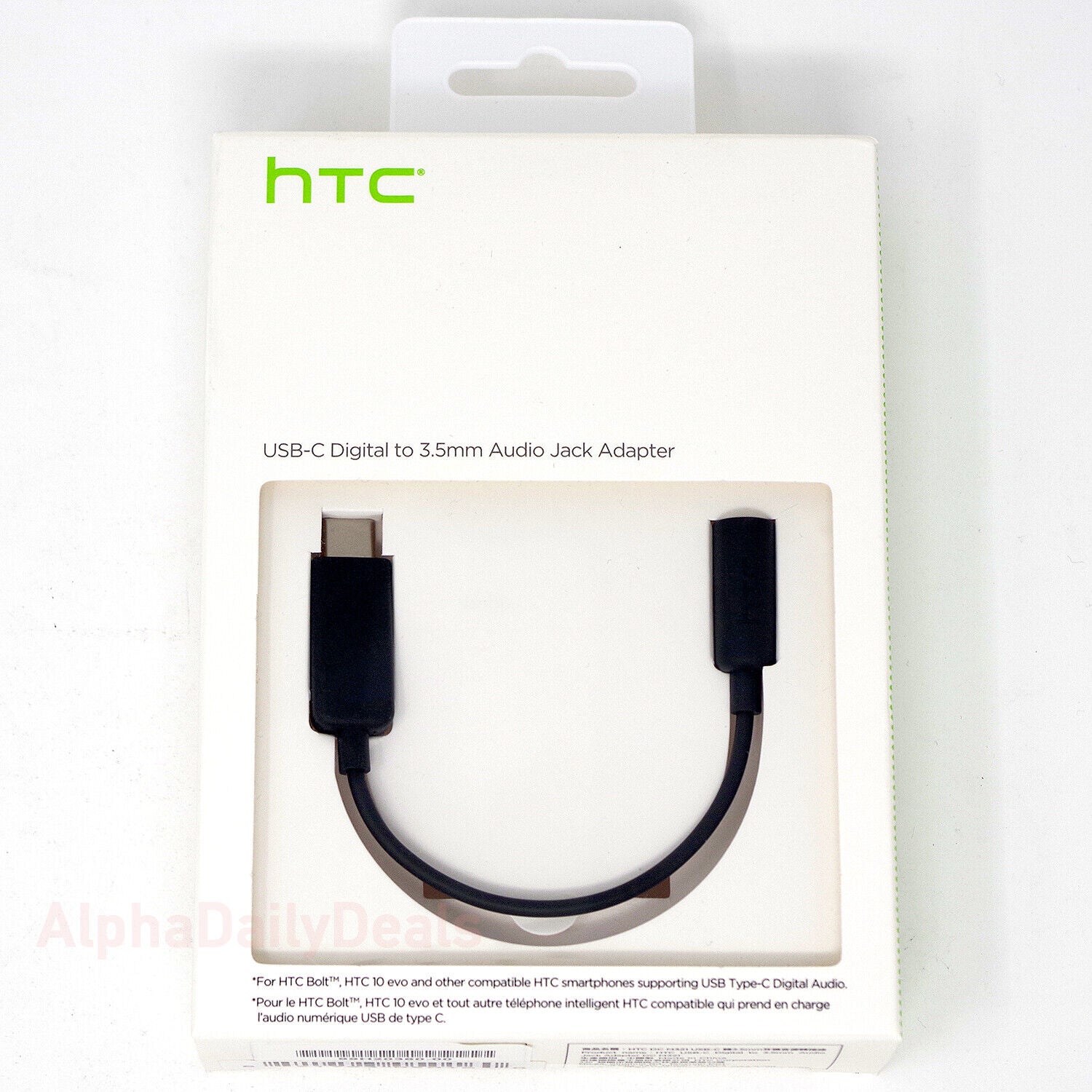 OEM HTC USB-C Digital to 3.5mm Audio Headphone Jack Adapter Earphone Cable