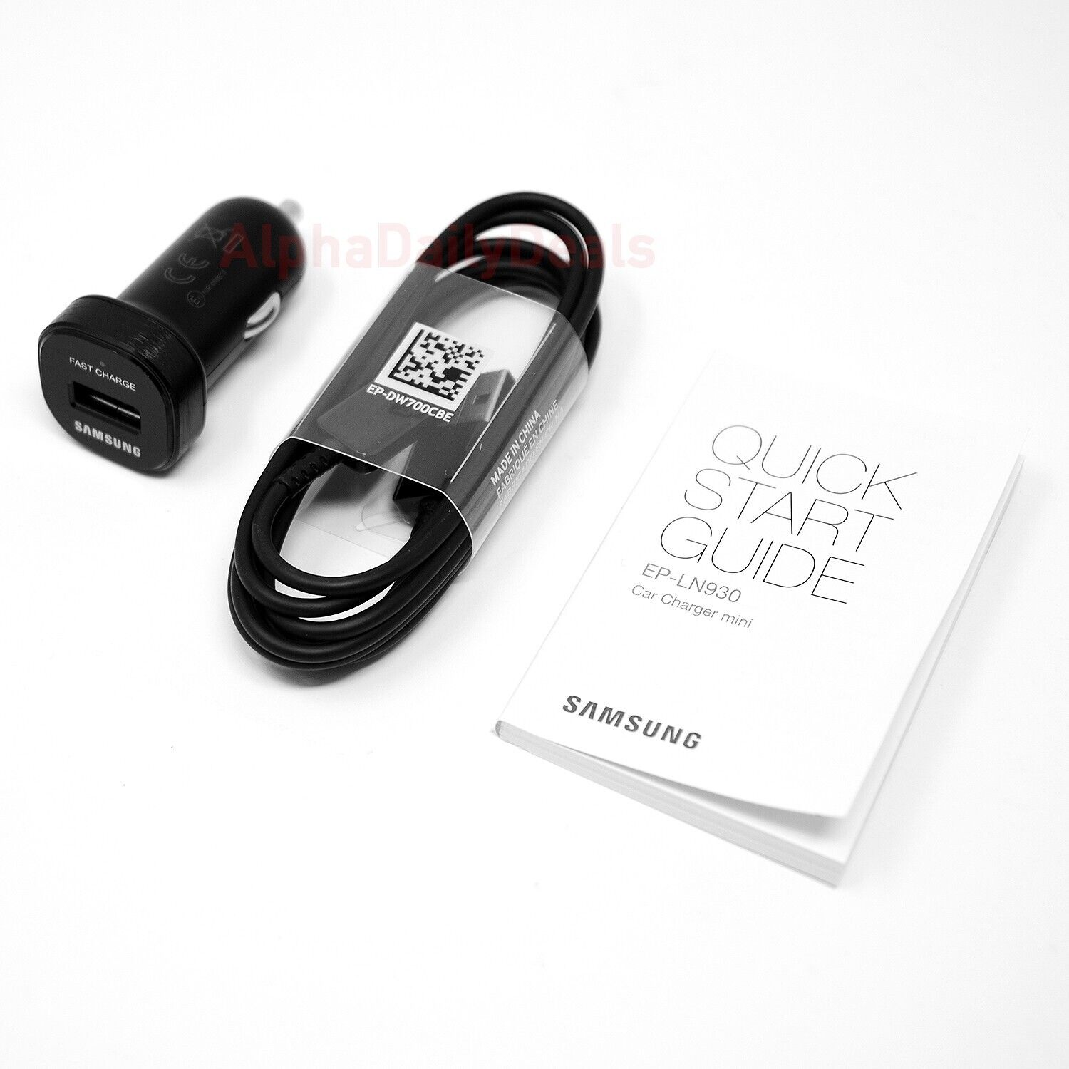 Genuine OEM Samsung Galaxy Fast Charge Mini Vehicle Car Charger Type C USB Cable