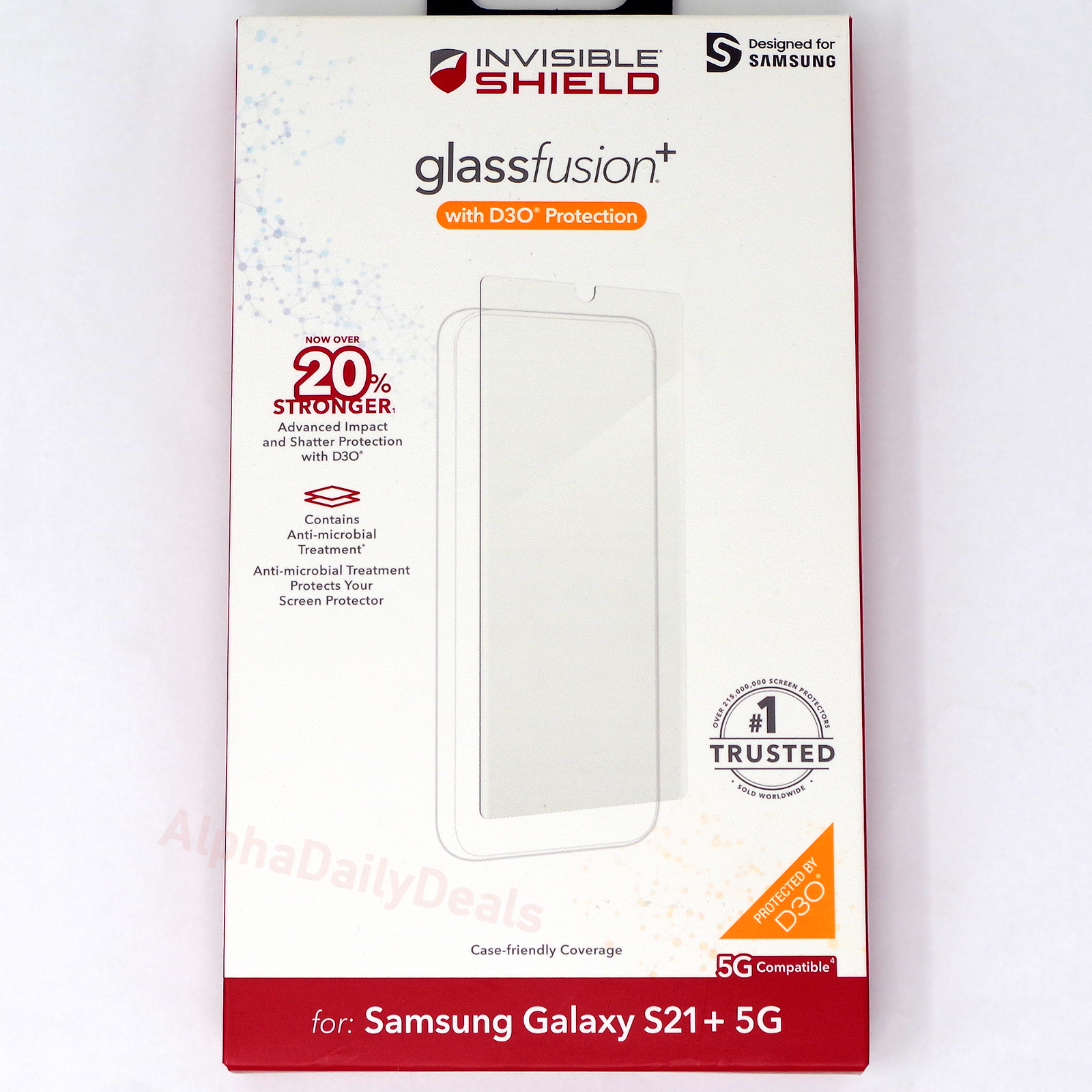 ZAGG Glass Fusion+ with D3O Screen Protector for Samsung Galaxy S21+ 5G