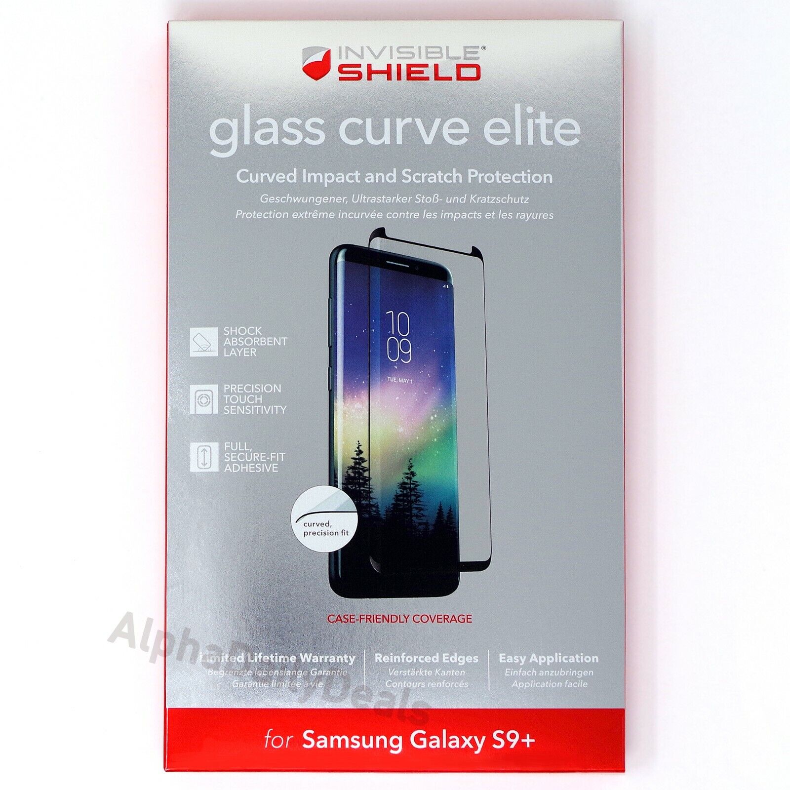 ZAGG InvisibleShield Glass Curve Elite Screen Protector Samsung Galaxy S9+