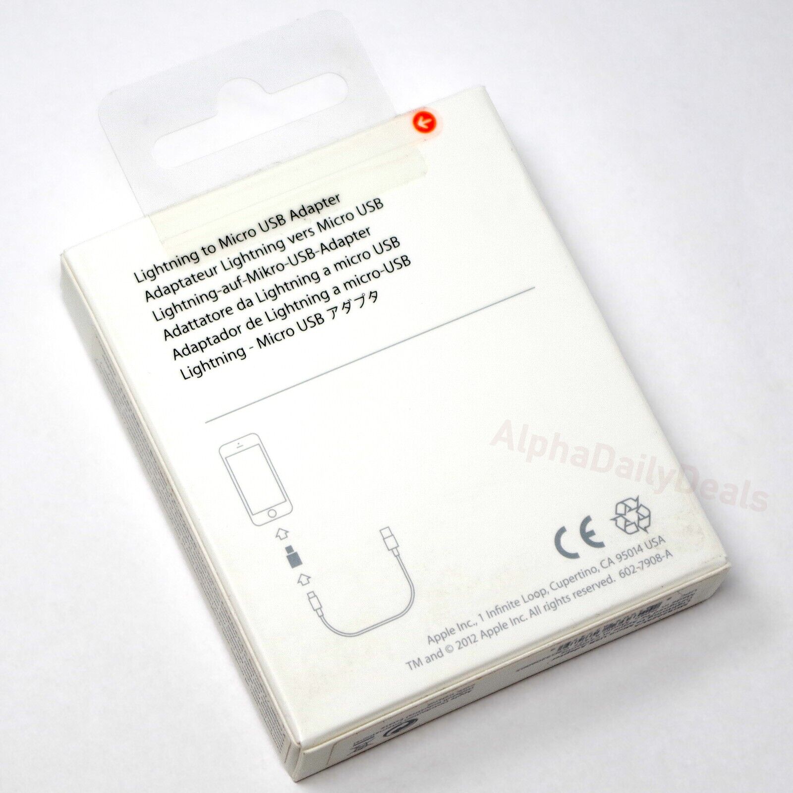 Genuine OEM Apple Lightning to Micro USB Adapter A1477