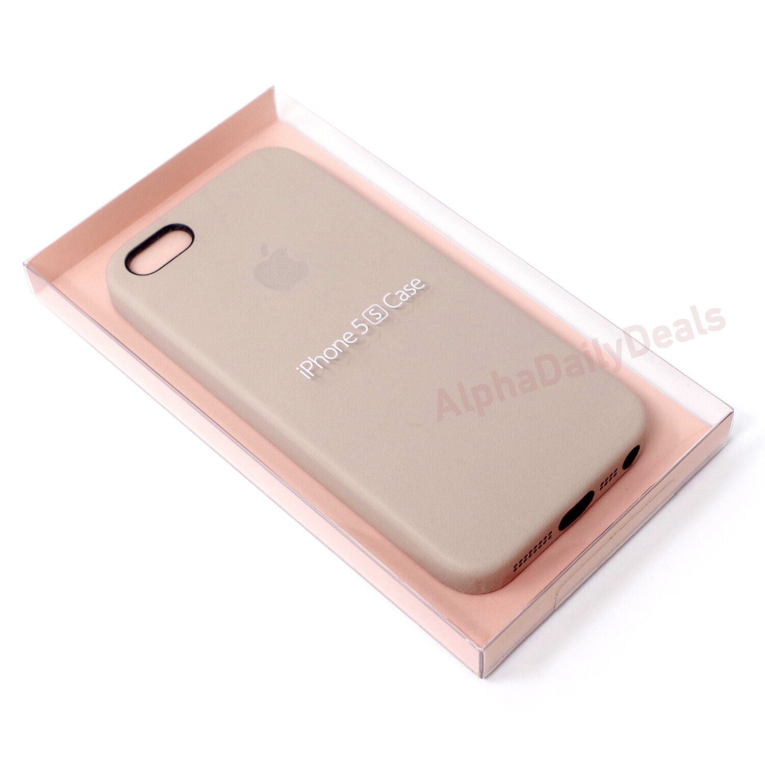 Genuine OEM Apple Beige Leather Case for iPhone 5 5S SE